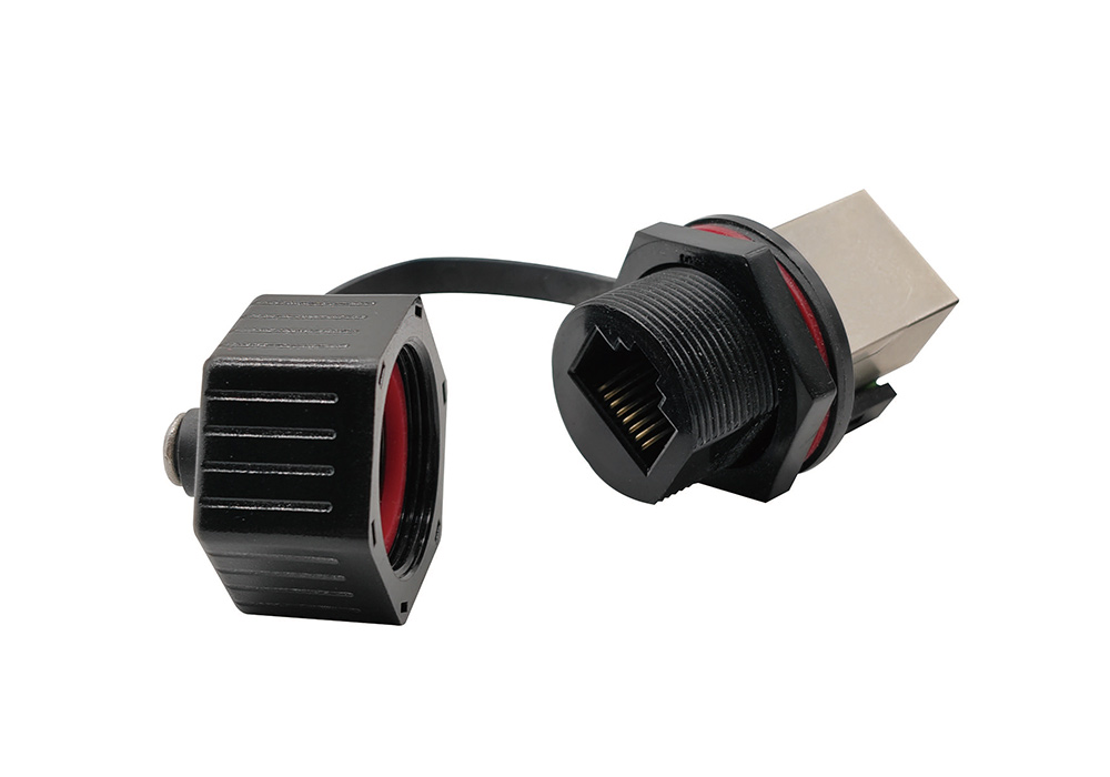 RJ45 waterproof interface device end+waterproof cover