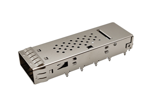 Single layer QSFP28 28G fiber cage crimping type 1 * 1 single port with heat dissipation hole